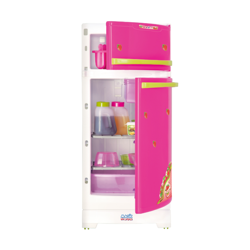 Geladeira Moraguita Magic Toys com Acessorios Rosa
