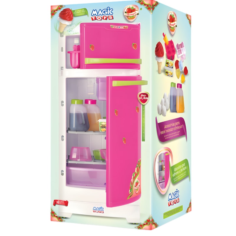 Geladeira Moraguita Magic Toys com Acessorios Rosa-29b4a2d5-5fb6-47a7-8102-01cc9643113d