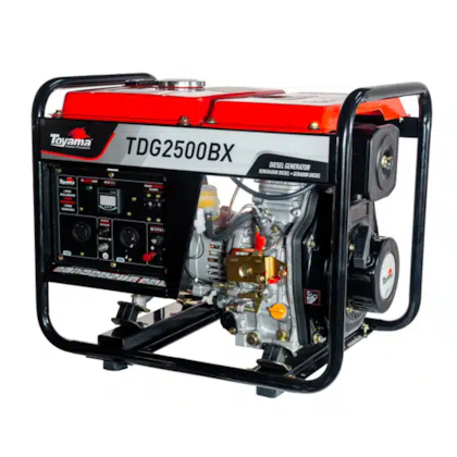 Gerador Toyama Diesel TDG2500BX Monofasico Bivolt 115/230V 60HZ 2.2KW Max Partida Manual com Capacitador