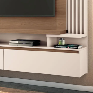Home Suspenso Cosmo 1.8 HB Moveis 2 Portas com Led para Tv de ate 55