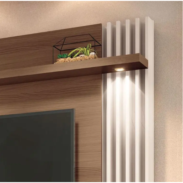 Home Suspenso Cosmo 1.8 HB Moveis 2 Portas com Led para Tv de ate 55