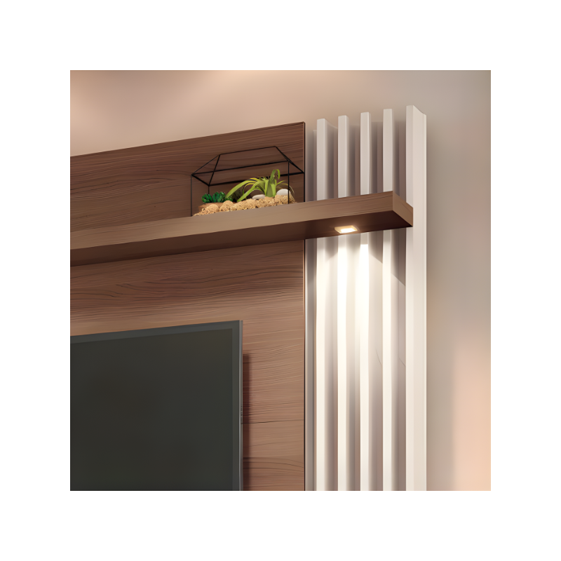 Home Suspenso Cosmo 1.8 HB Moveis 2 Portas com Led para Tv de ate 55