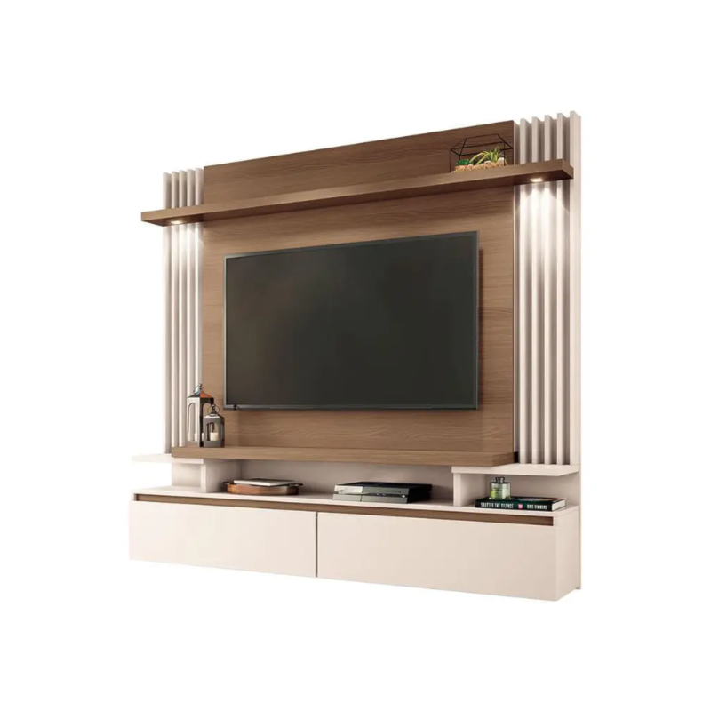 Home Suspenso Cosmo 1.8 HB Moveis 2 Portas com Led para Tv de ate 55