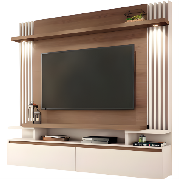 Home Suspenso Cosmo 1.8 HB Moveis 2 Portas com Led para Tv de ate 55