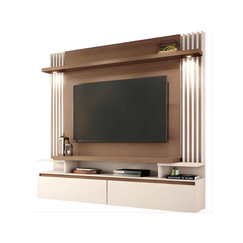 Home Suspenso Cosmo 1.8 HB Moveis 2 Portas com Led para Tv de ate 55