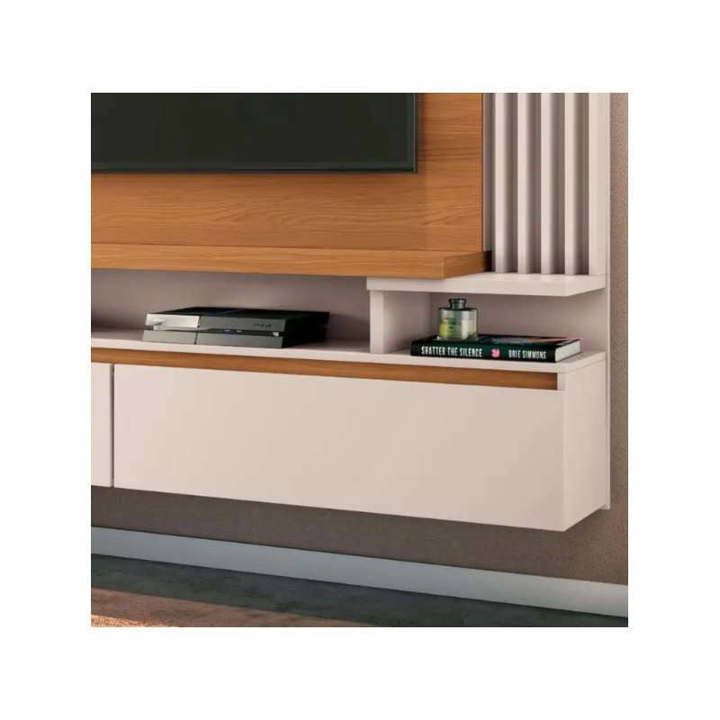 Home Suspenso Cosmo 1.8 HB Moveis 2 Portas com Led para Tv de ate 55