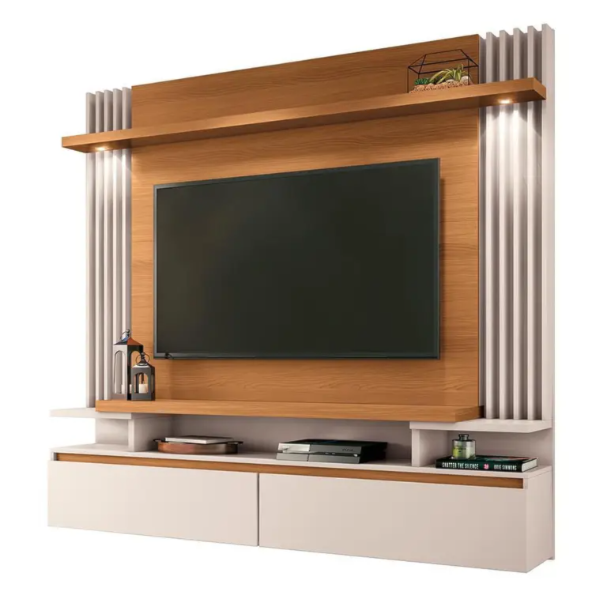 Home Suspenso Cosmo 1.8 HB Moveis 2 Portas com Led para Tv de ate 55