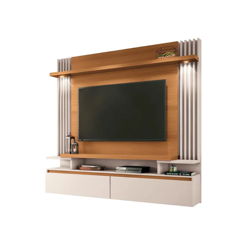 Home Suspenso Cosmo 1.8 HB Moveis 2 Portas com Led para Tv de ate 55