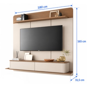Home Suspenso Galax 1.8 HB Moveis 2 Portas para Tv de ate 70