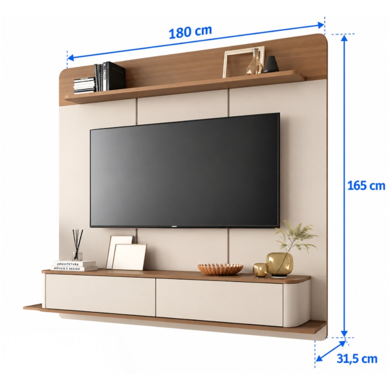 Home Suspenso Galax 1.8 HB Moveis 2 Portas para Tv de ate 70