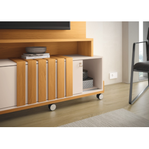 Home Theater HB Moveis Bold 1.8 2 Portas de Correr para Tv de ate 65