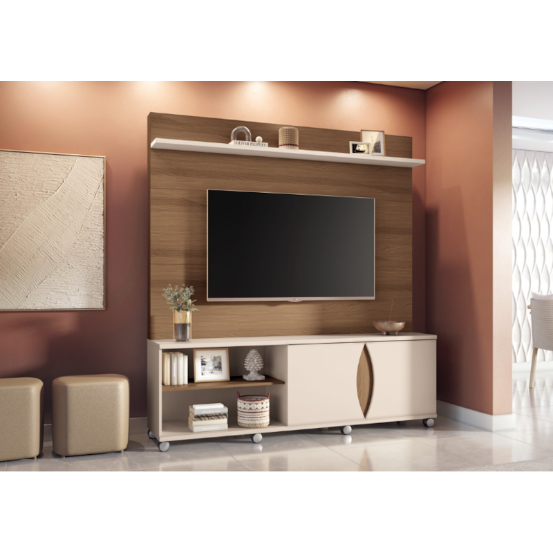 Home Theater HB Moveis Luxor 1.8 2 Portas para Tv de ate 65