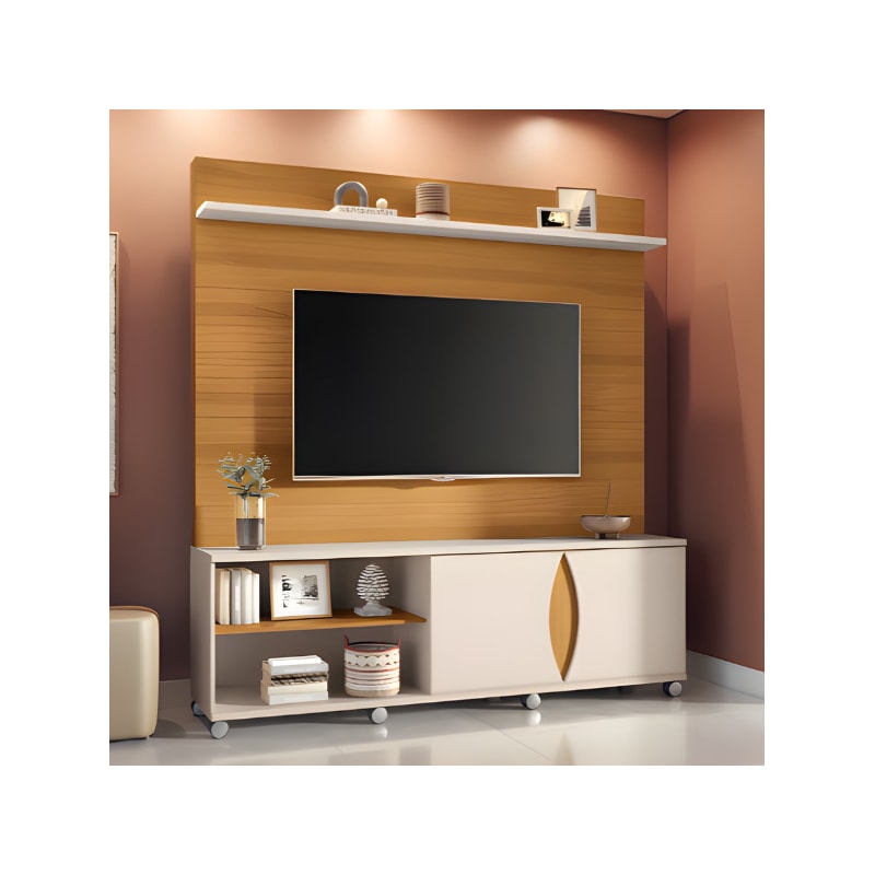 Home Theater HB Moveis Luxor 1.8 2 Portas para Tv de ate 65