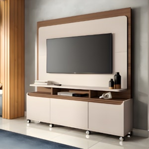 Home Theater HB Moveis Quantum 1.8 2 Portas 1 Gaveta para Tv de ate 70