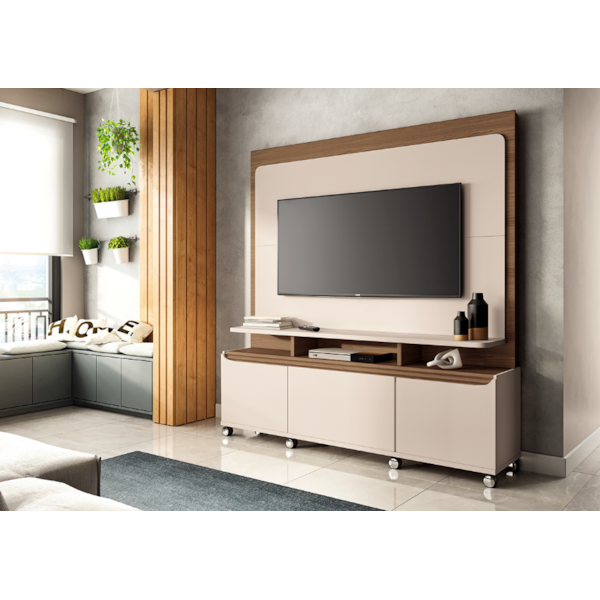 Home Theater HB Moveis Quantum 1.8 2 Portas 1 Gaveta para Tv de ate 70