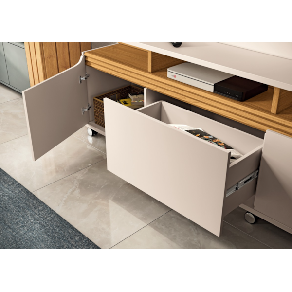 Home Theater HB Moveis Quantum 1.8 2 Portas 1 Gaveta para Tv de ate 70