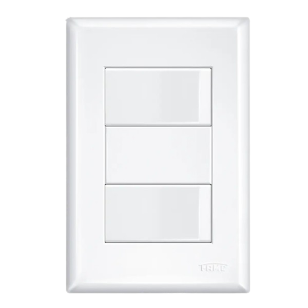 Interruptor Fame 2 Simples 16A/250V Distanciado Evidence Branco-0de44e2c-f6d6-4ae4-b916-623b53c5330a