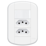 Interruptor Simples e 2 Tomadas Padrao Fame 2P+T 20A/250V Blanc Mais Branco