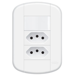 Interruptor Simples e 2 Tomadas Padrao Fame 2P+T 20A/250V Blanc Mais Branco