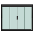 Janela Blindex 1200x1000 4 Folhas Vidro Temperado Incolor com Moldura Preta-5766ac69-62da-4d66-a8f1-3154926cf343