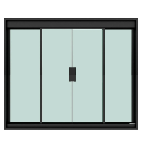 Janela Blindex 1200x1000 4 Folhas Vidro Temperado Incolor com Moldura Preta-9bd83548-7505-4784-8b05-83afcfdbc7f1