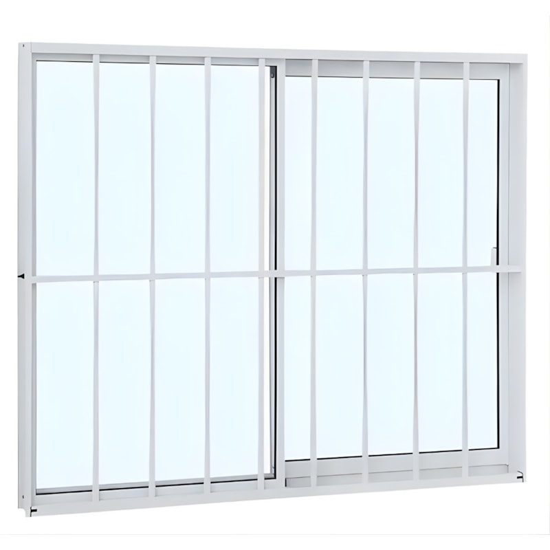 Janela CLM Aluminio Branca 100X120 com Grade Vidro Canelado Premium-38ad9b4c-b622-4549-84b9-ca42a8d791ce
