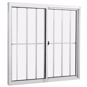 Janela CLM Aluminio Branco 100X120 com Grade Vidro Boreal Premium