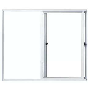 Janela CLM Aluminio Natural 100X100 sem Grade Vidro Fume Premium