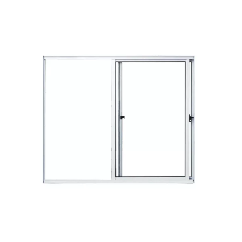 Janela CLM Aluminio Natural 100X100 sem Grade Vidro Fume Premium