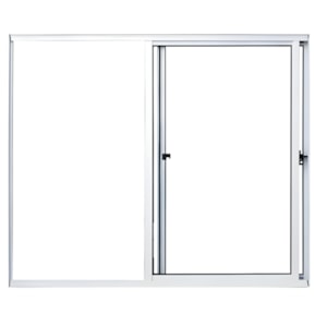 Janela CLM Aluminio Natural 100X100 sem Grade Vidro Fume Premium