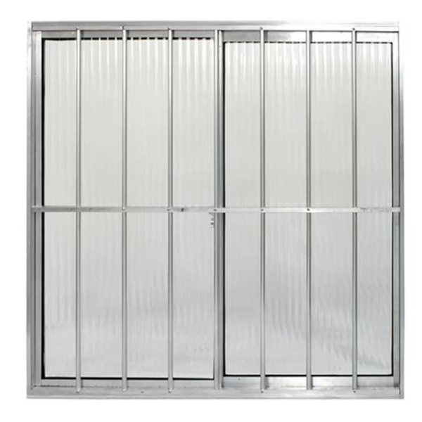 Janela CLM Aluminio Natural 100X120 com Grade Vidro Canelado Premium-25652e4f-77b7-4c76-8d9e-c621ad907d1f