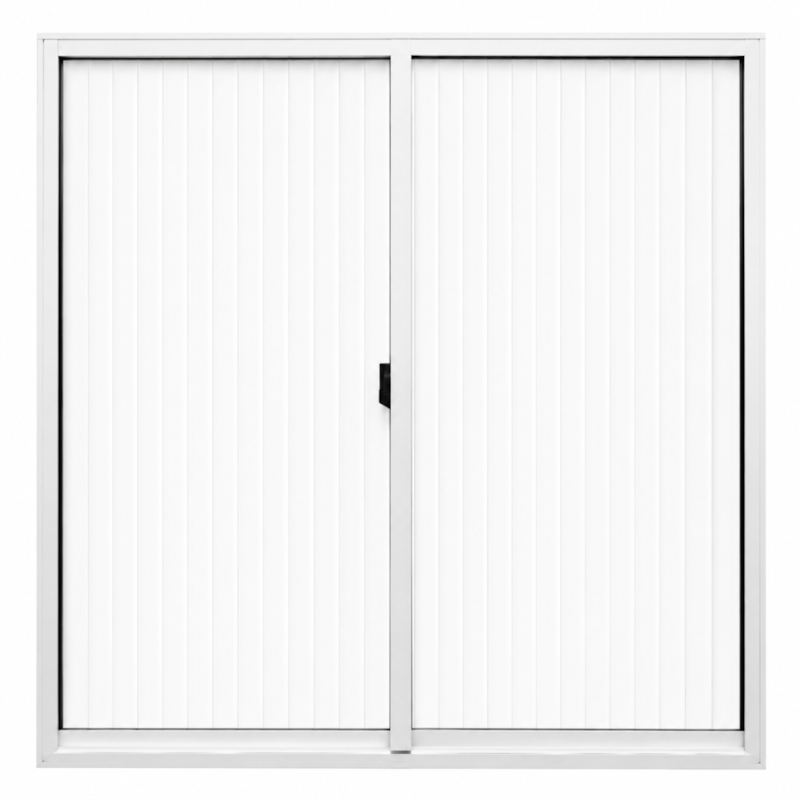 Janela De Correr Quality S/Grade 1,00X1,00M De Aluminio Natural 2Folhas Vidro Canelado-fec666a1-b57c-4262-8be9-597be00dd69a