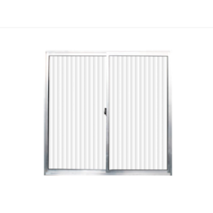 Janela De Correr Quality S/Grade 1,00X1,00M De Aluminio Natural 2Folhas Vidro Canelado