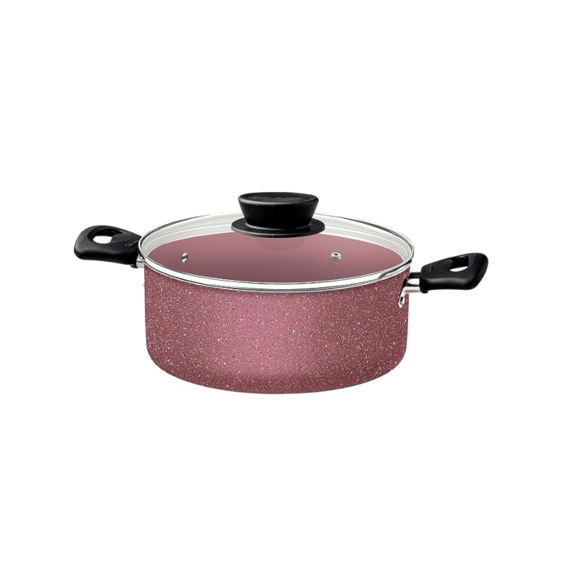 Jogo de Panela Tramontina 4 Pecas Antiaderente Linz Rosa