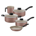 Jogo de Panelas Tramontina Linz 5 Peças em Alumínio com Revestimento Antiaderente Starflon Max Marrom-519d6435-3fca-4045-8d68-ca77dd1e8f02