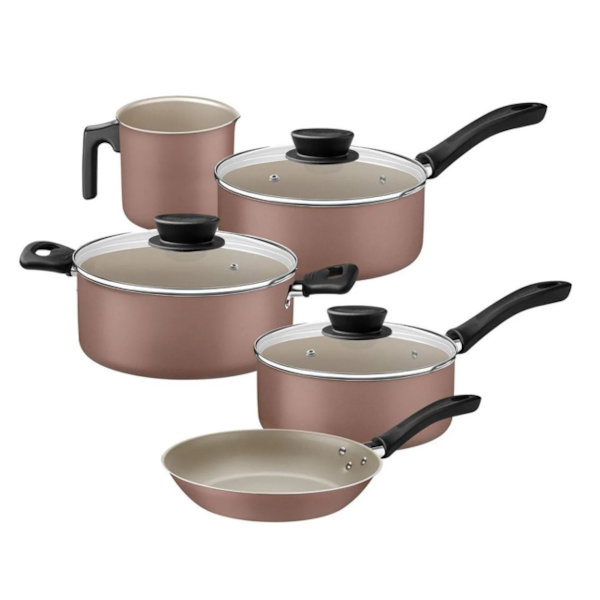 Jogo de Panelas Tramontina Linz 5 Peças em Alumínio com Revestimento Antiaderente Starflon Max Marrom-a85a72e9-c9cb-4a2c-a617-8883514a13ce