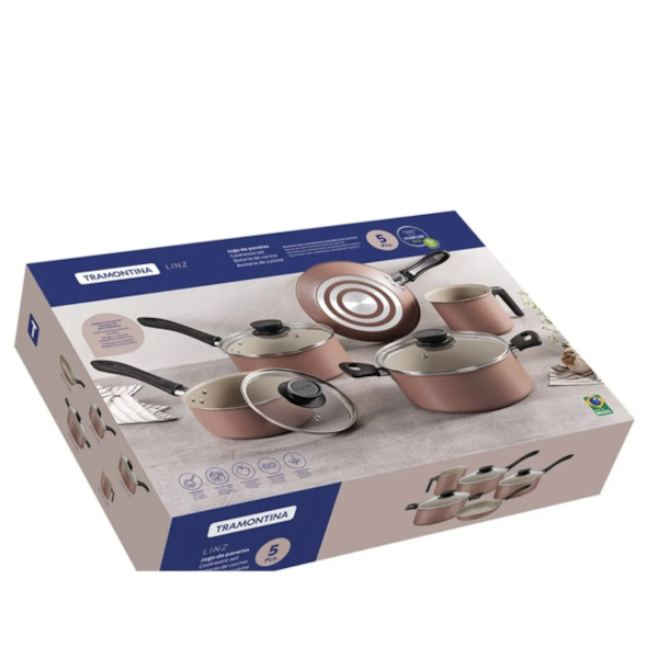 Jogo de Panelas Tramontina Linz 5 Peças em Alumínio com Revestimento Antiaderente Starflon Max Marrom-22e8f74a-e55d-4fa0-a8d6-05c18fe59cc3