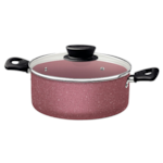 Jogo de Panelas Tramontina Linz 7 Pecas em Aluminio com Revestimento e Antiaderente Starflon Max Rosa