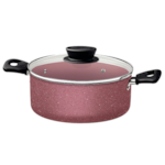 Jogo de Panelas Tramontina Linz 7 Pecas em Aluminio com Revestimento e Antiaderente Starflon Max Rosa