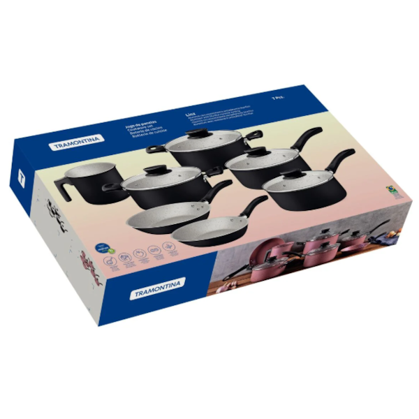 Jogo de Panelas Tramontina Linz 7 Pecas em Aluminio com Revestimento e Antiaderente Starflon Max Rosa-c24edba1-83e3-4174-a91d-f1cbc95ac546