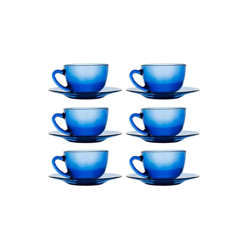 Jogo de Xicara de Cha Fratelli 220ml 12 Pecas Azul