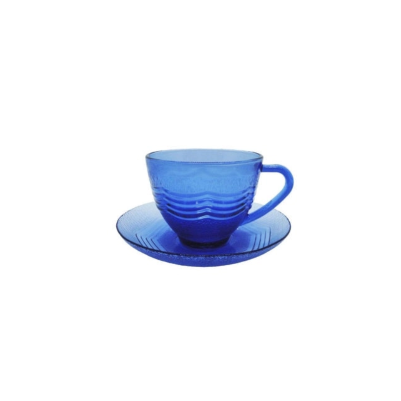 Jogo de Xicara de Cha Fratelli 260ml 12 Pecas Azul Octagon