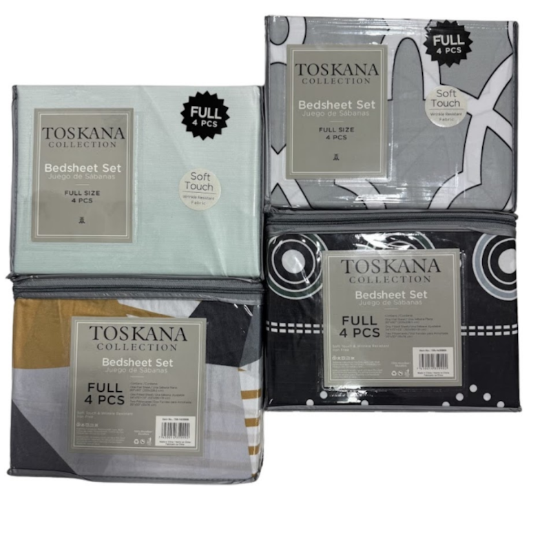 Jogo Lençol Toskana 3PCS Cores Diversas