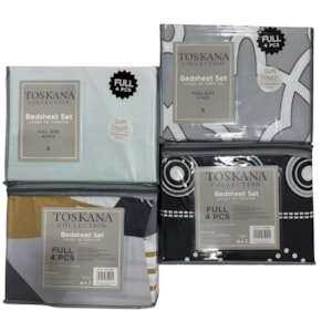 Jogo Lençol Toskana 3PCS Cores Diversas