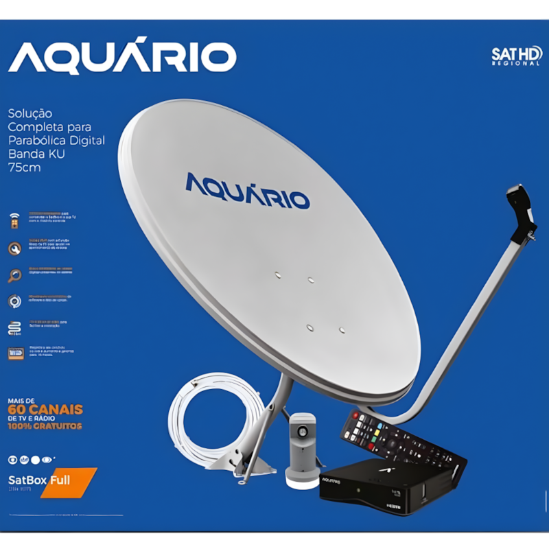Kit Antena Parabolica Aquario Digital 75CM Banda KU DTH-9075-c227ee3f-f976-4990-a641-0c87edaac4dd