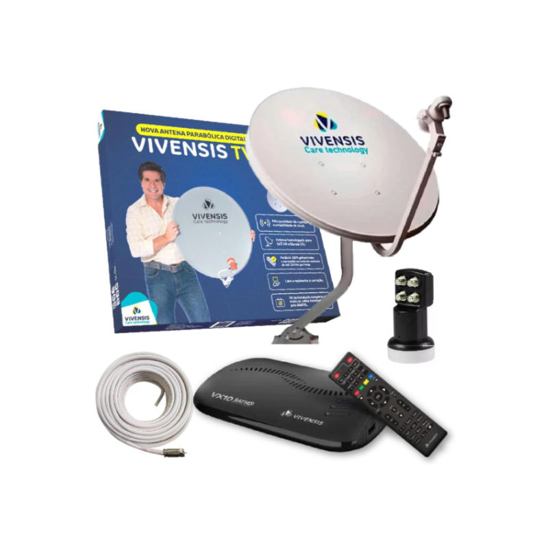 Kit Antena Parabolica Vivensis Digital 75CM Banda KU-33b05db3-4757-41cd-a0e2-61a5726040a5