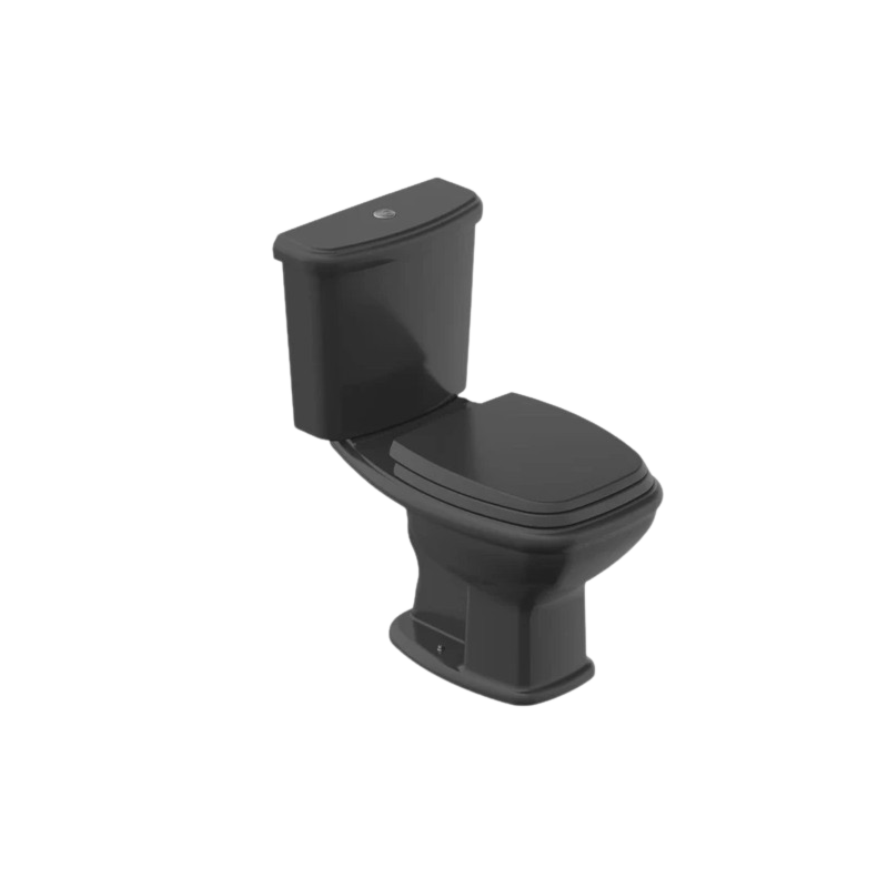 Kit com Vaso e Caixa Acoplado Fit Plus Celite com Assento Soft Close Preto