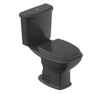 Kit com Vaso e Caixa Acoplado Fit Plus Celite com Assento Soft Close Preto