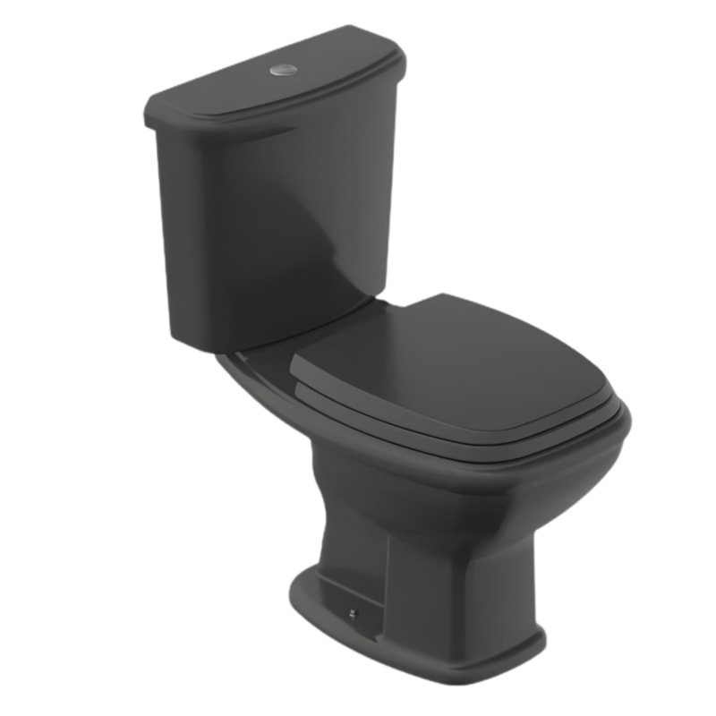 Kit com Vaso e Caixa Acoplado Fit Plus Celite com Assento Soft Close Preto-3853f835-7aa6-4c19-a28d-4d77eaed9b4e