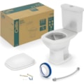 Kit com Vaso e Caixa Acoplado Fit Plus com Assento e Intens de Montagens Cinza Prata-900f4b51-bd68-46db-9a6a-42a5b2a2d646